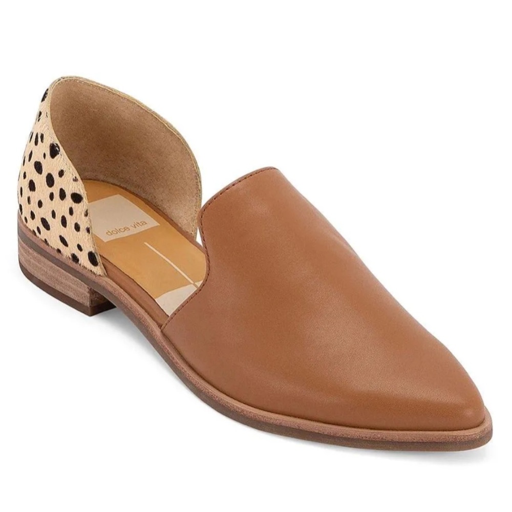 Dolce Vita Kelsa Leather/CowHair D’Orsay Flats Size 8M